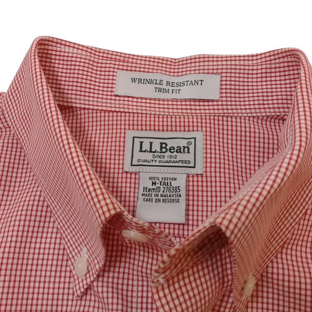 L.L. Bean Men's Check-Patterned Button-Down Long … - image 8